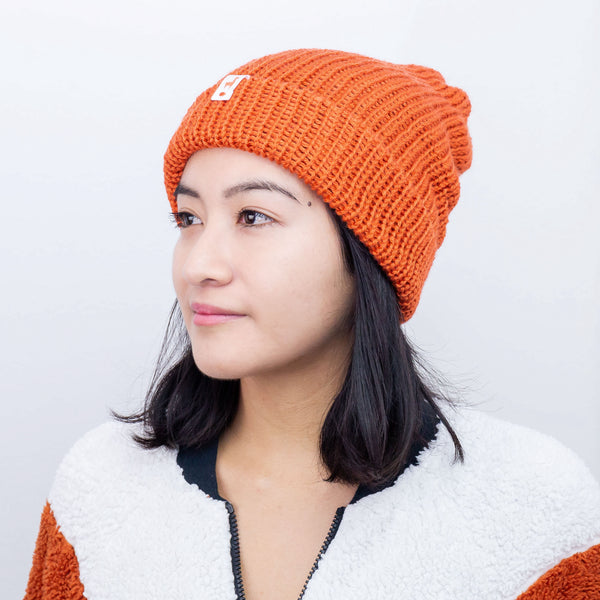 Cozy Pumpkin Knitted Beanie - Unisex Winter Hat with Cuff - LLASI Brand Slouchy Style