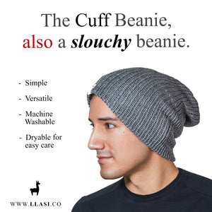 LLASI Cuff Beanie unfolded (Slouchy) Explanation