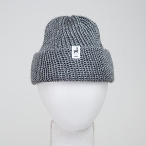 Gray Knitted Beanie Winter Apparel LLASI Brand Classic Style