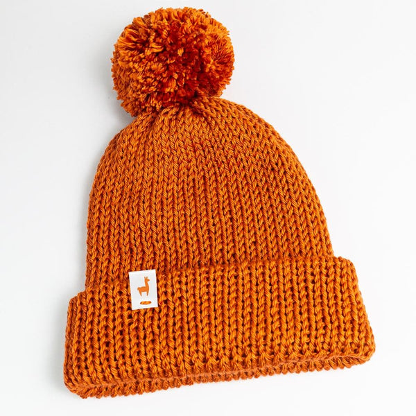 Cozy Pumpkin Knitted Beanie - Unisex Winter Hat with Cuff - LLASI Brand Slouchy Style