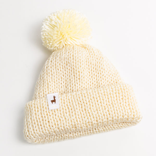 Tan Knitted Beanie Winter Apparel LLASI Brand Classic Style