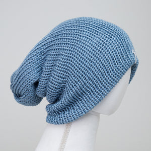 Baby Blue Knitted Beanie Winter Apparel LLASI Brand Cuff Style