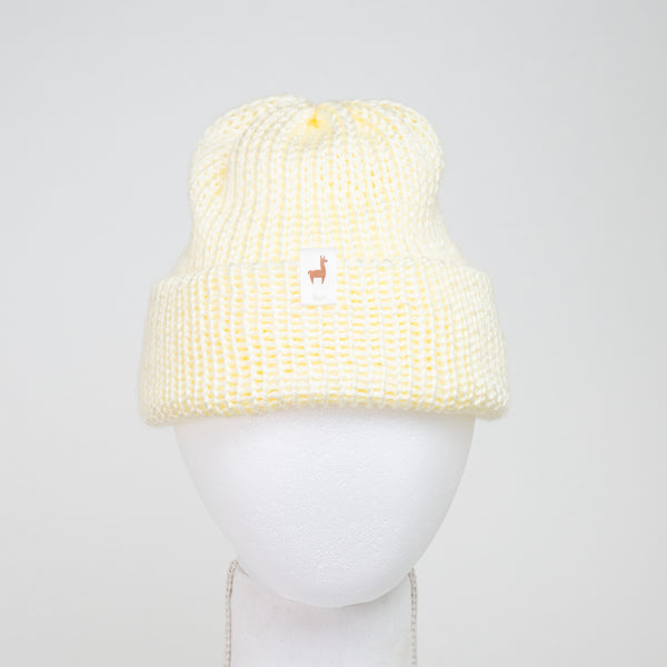 Tan Knitted Beanie Winter Apparel LLASI Brand Classic Style