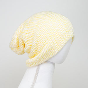Tan Knitted Beanie Winter Apparel LLASI Brand Cuff Style