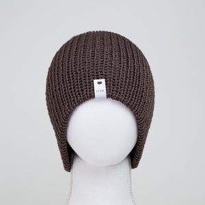 Taupe Knitted Beanie Winter Apparel LLASI Brand Classic Style