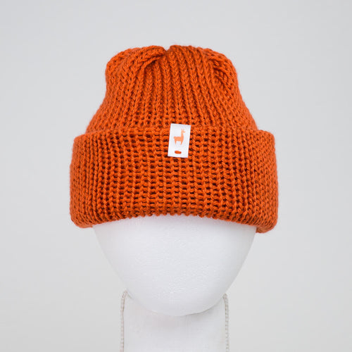 Cozy Pumpkin Knitted Beanie | Unisex Winter Hat | Classic LLASI Fisherman Style Headwear