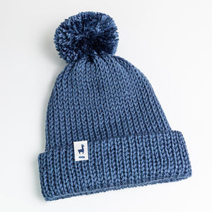 Stylish Cobalt Blue Knitted Beanie | Unisex Winter Hat | Comfortable Cuff Style by LLASI Brand