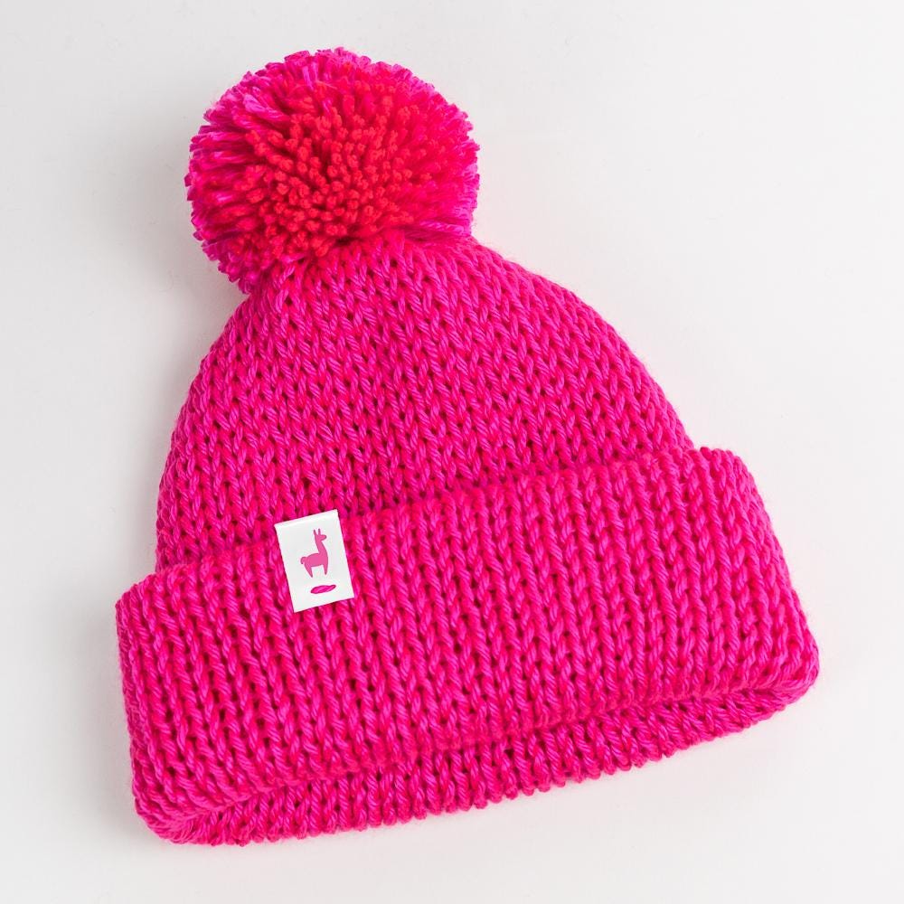 帽子 Holiday limited knit cap pink Hemsby - Waterproof Cold Weather Cable Knit Bobble Hat