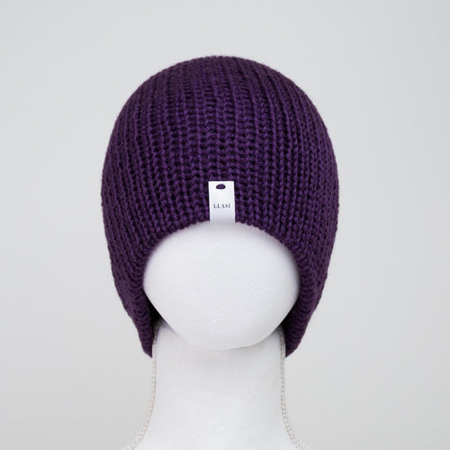 Plum Knitted Beanie Winter Apparel LLASI Brand Classic Style