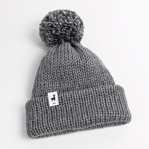 Gray Knitted Beanie Winter Apparel LLASI Brand Classic Style