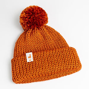Cozy Pumpkin Knitted Beanie | Unisex Winter Hat | Classic LLASI Fisherman Style Headwear