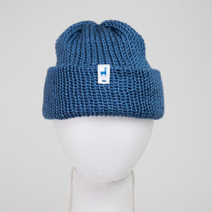 Stylish Cobalt Blue Knitted Beanie | Unisex Winter Hat | Comfortable Classic Fisherman Cap