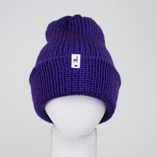 Grape Knitted Beanie Winter Apparel LLASI Brand Cuff Style